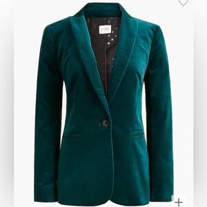 Green Velvet Blazer